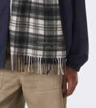 Acne Studios Fringed plaid cashmere and wool scarf