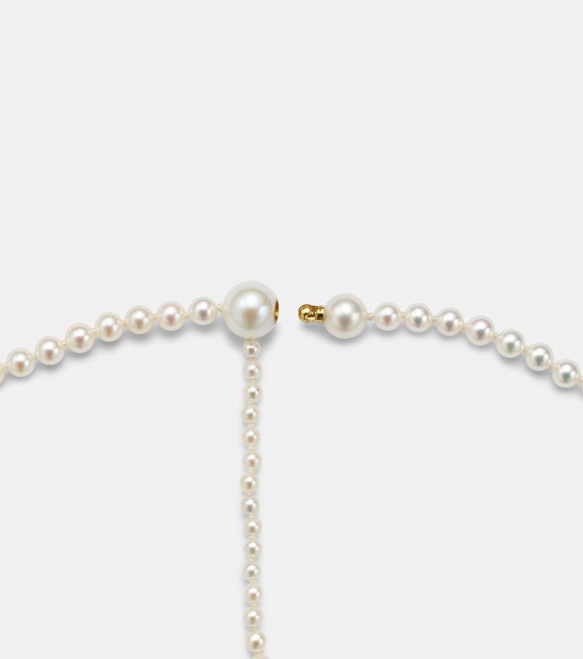 Sophie Bille Brahe La Belle Moon 14kt gold necklace with pearls