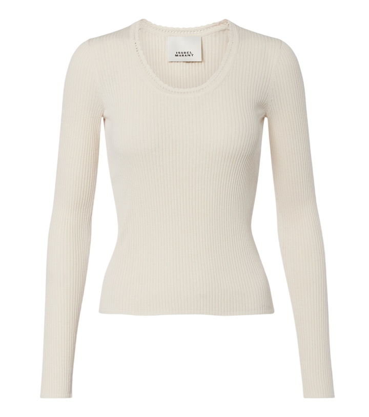 Photo: Isabel Marant Selenie ribbed-knit silk and cotton sweater