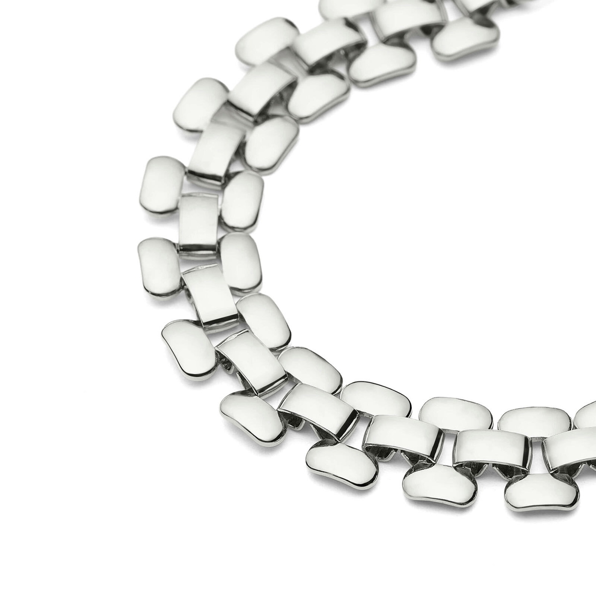 Missoma Women's Timepiece Wide Chain Bracelet in Silver