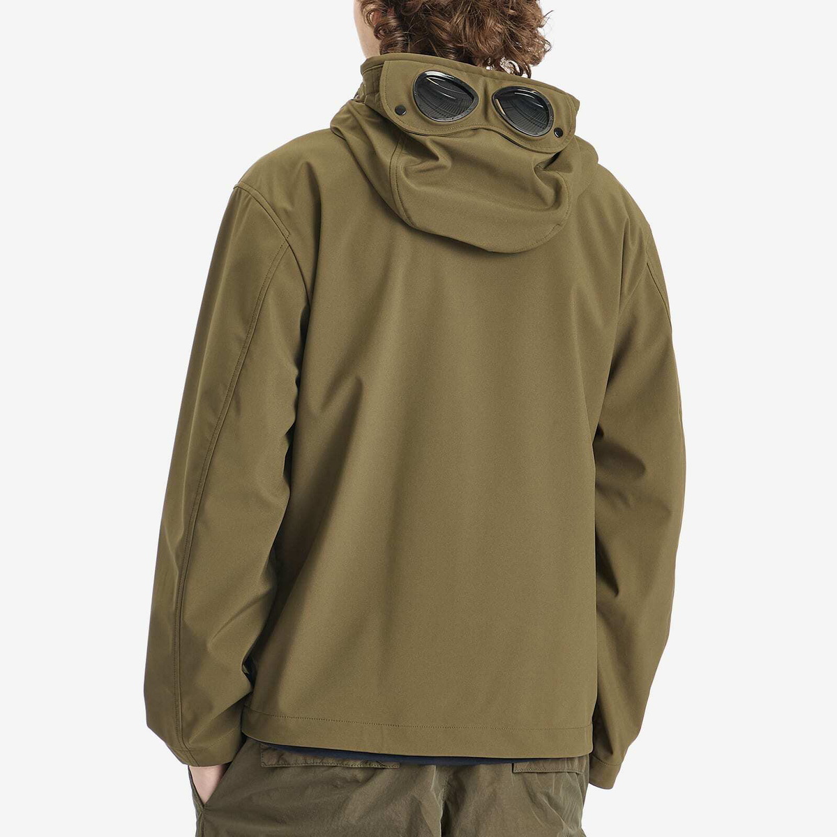 C.P. Company Men's C.P. Shell-R Goggle Double Pocket Jacket in Ivy
