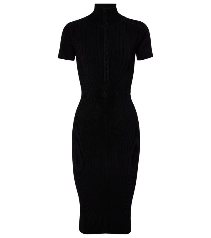 Photo: Mugler Ribbed-knit midi dress