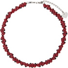 I'm Sorry by Petra Collins SSENSE Exclusive Red & Black D'heygere Edition Ladybug Necklace