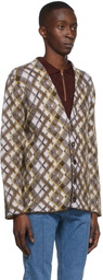 Ernest W. Baker Brown Merino Wool Cardigan