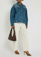 Good American Panelled Stretch-denim Jacket Indigo
