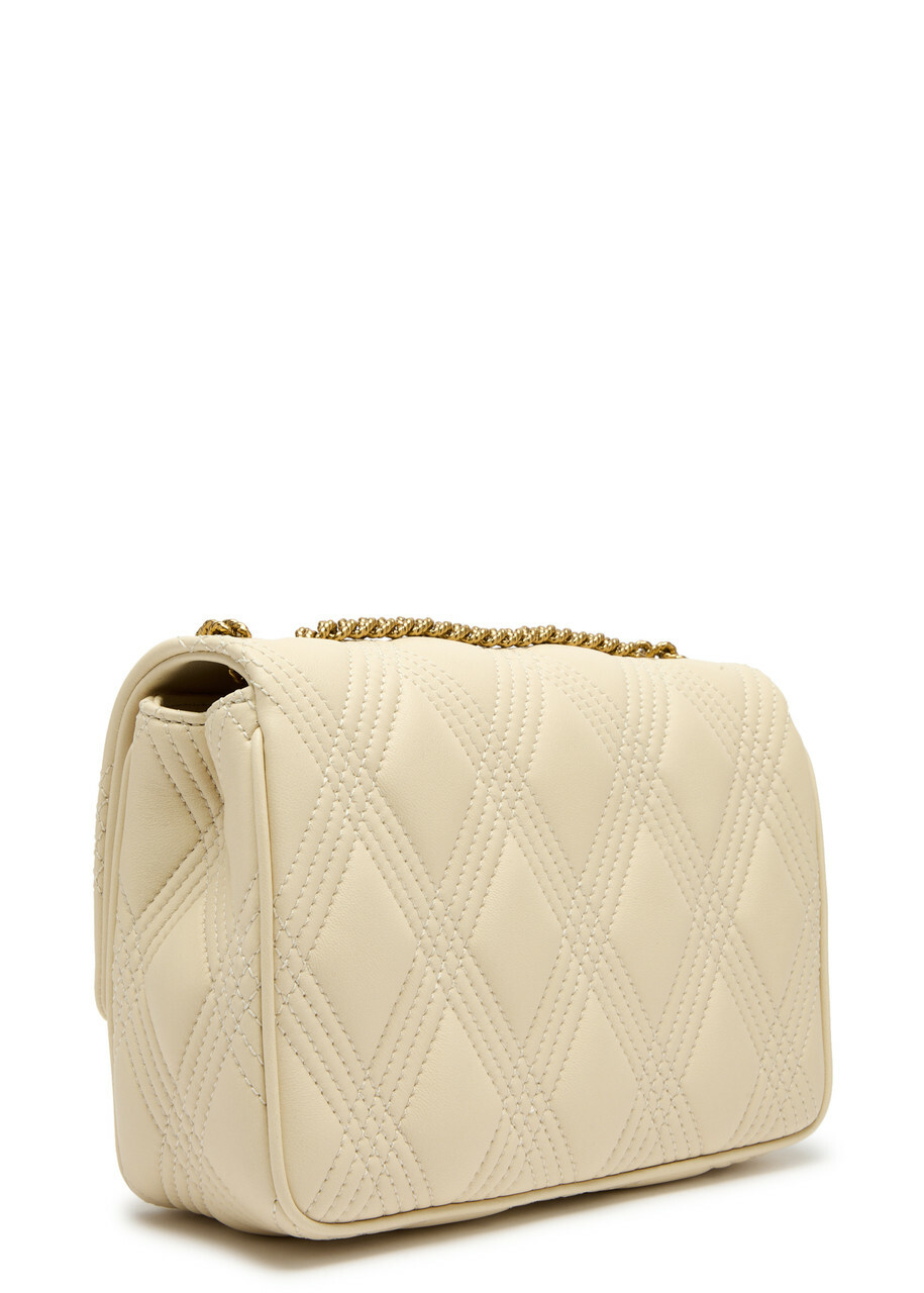 Valentino Garavani Quiltie 67 Medium Leather Shoulder bag - Off White ...