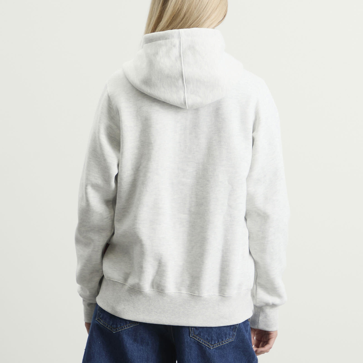YESEYESEE Women's Y.E.S Snail Logo Zip-up Hoodie in Light Grey