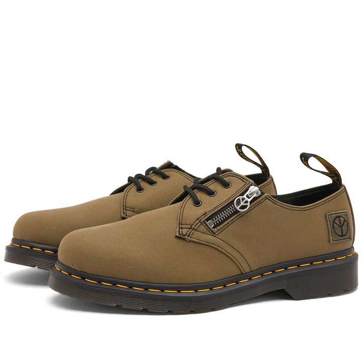 Photo: Dr. Martens x Babylon 1461 Shoe in Olive Canvas/Black Wanama