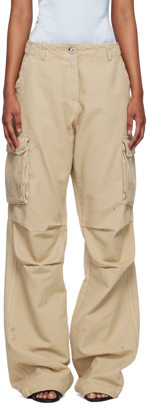 Coperni Beige Wide-Leg Cargo Pants Coperni