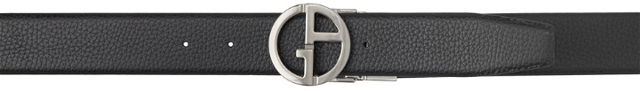 Photo: Giorgio Armani Black Leather Reversible Belt
