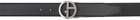 Giorgio Armani Black Leather Reversible Belt