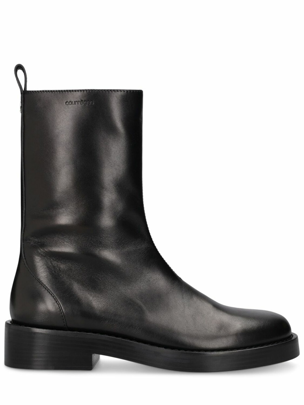 Photo: COURREGES - Rider Leather Tall Boots
