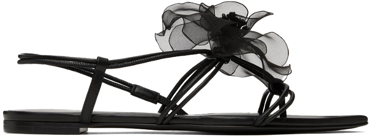 Photo: Nensi Dojaka Black Floral Sandals