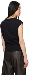 LEMAIRE Black Cap Sleeve T-Shirt