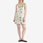 ALÉMAIS Women's Play Embroidered Mini Dress in Cream