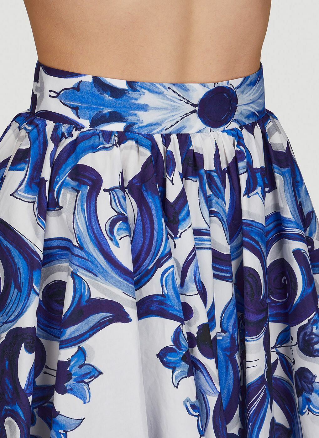 Majolica Print Mini Skirt in Blue Dolce & Gabbana