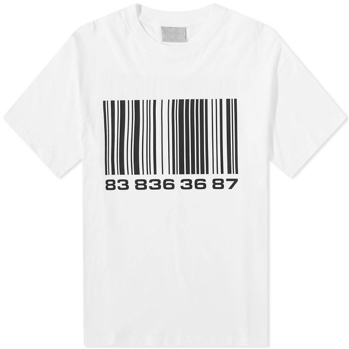 Photo: VTMNTS Men's Big Barcode T-Shirt in White