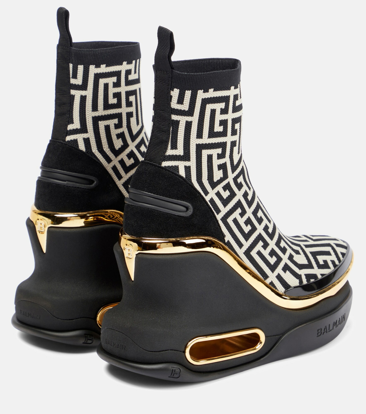 Balmain - B-Bold wedge sock sneakers Balmain
