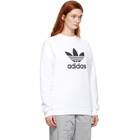 adidas Originals White Trefoil Warm-Up Sweatshirt