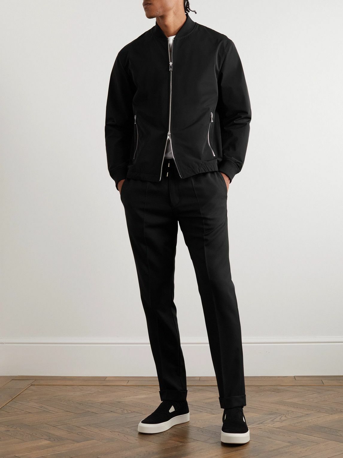 Theory - City Shell Bomber Jacket - Black Theory