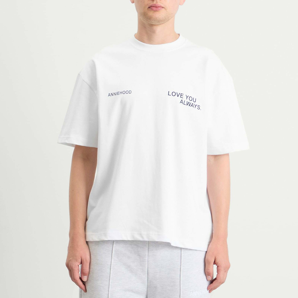 ANNIE HOOD Men's Love You Always T-Shirt in White