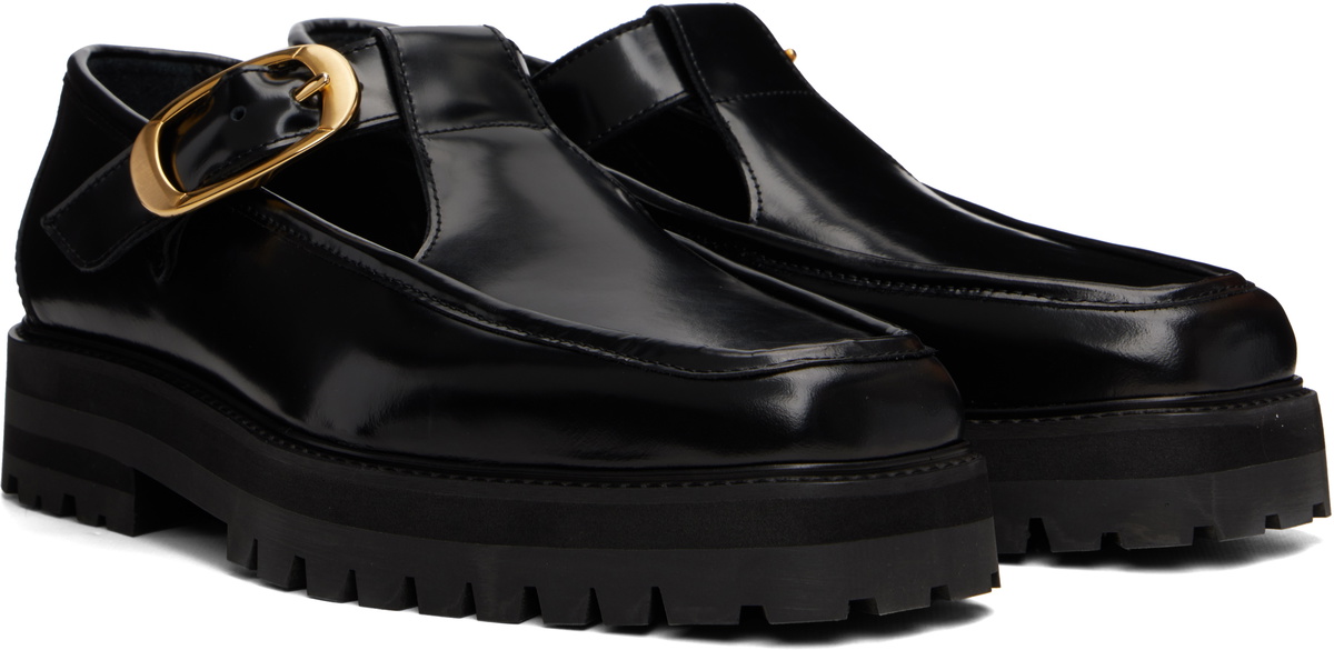 Ernest W. Baker Black T-Bar Loafers