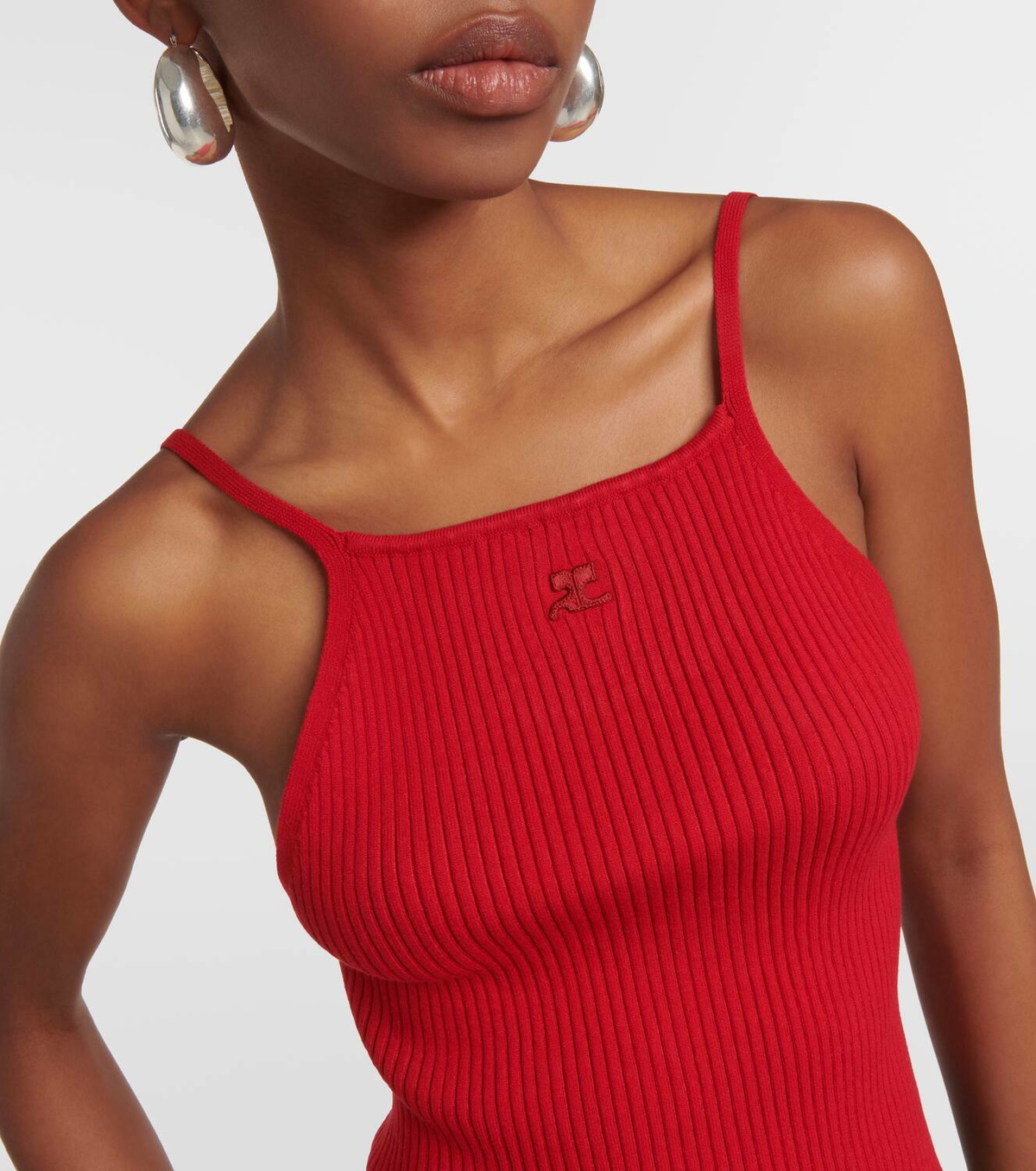 Courrèges Ribbed-knit tank top Courreges