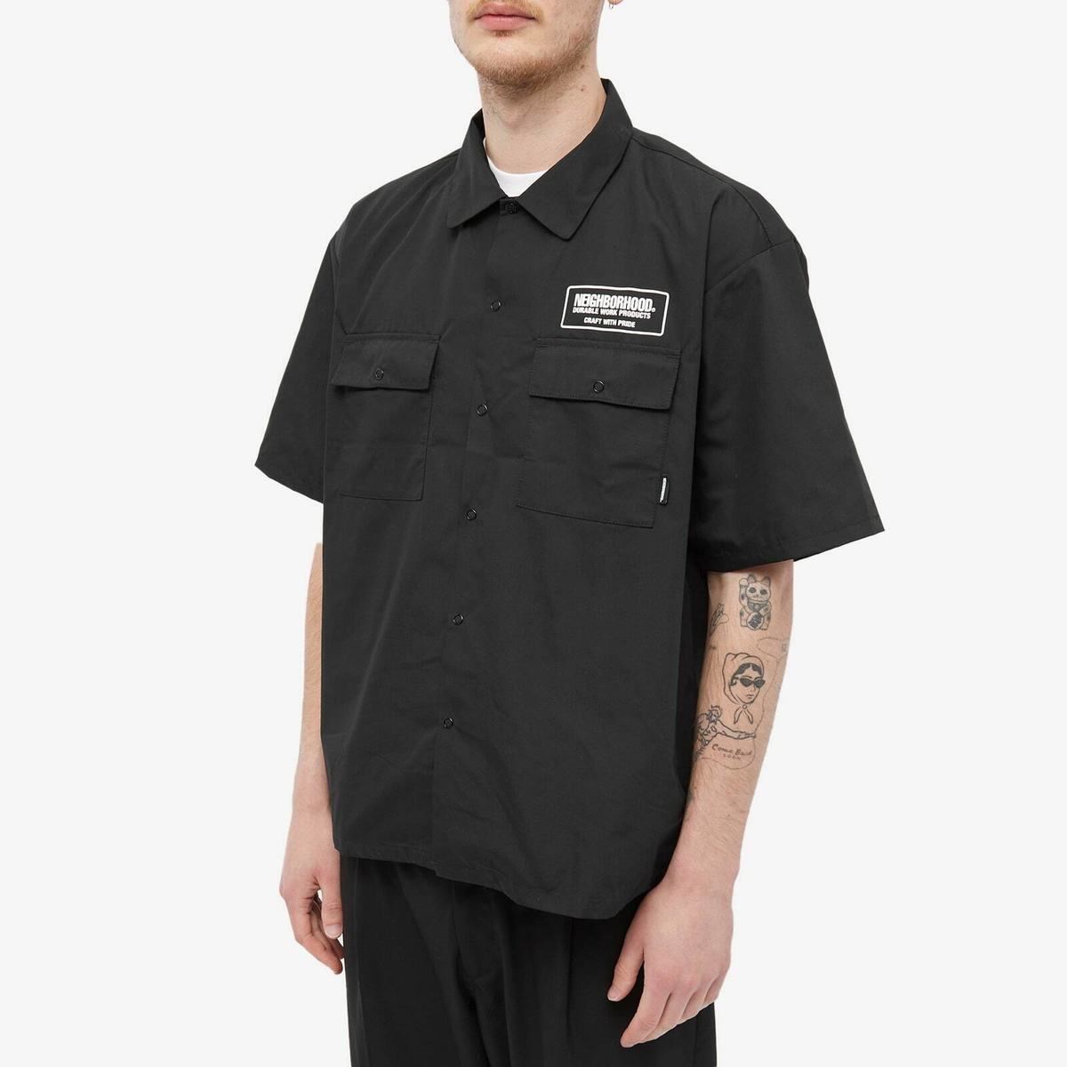 ロンハーマン ArmyShortSleeve Shirt 黒ワークシャツ半袖 2025年最新】Ron Herman カラー：ブラック系 ワークシャツの人気