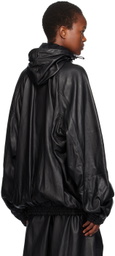 Balenciaga Black 3B Sports Icon Leather Jacket