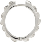 Emanuele Bicocchi Silver Engraved Hoop Single Earring