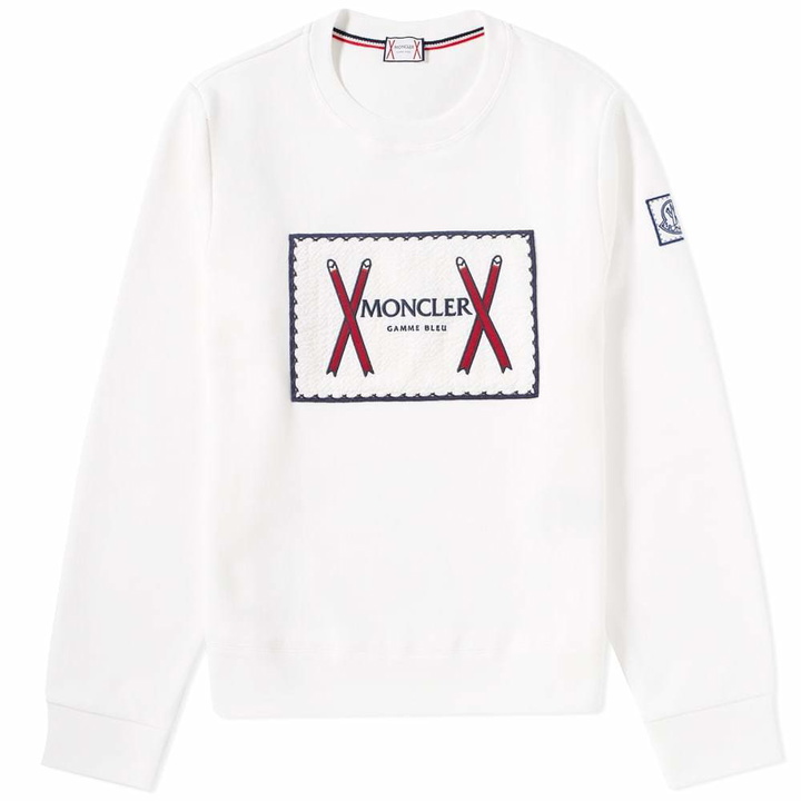 Photo: Moncler Gamme Bleu Vintage Logo Crew Sweat White