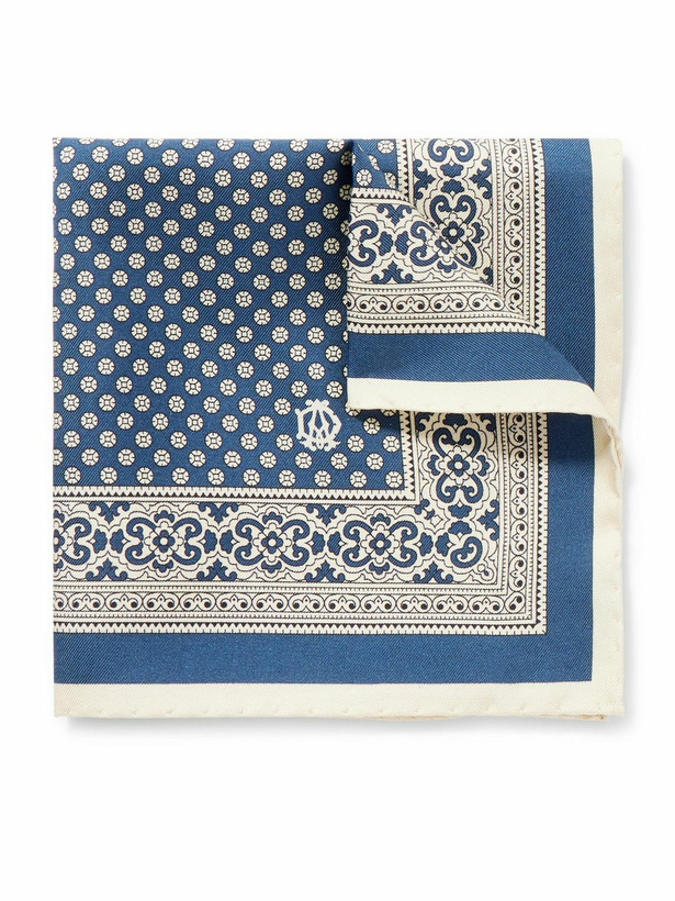 Photo: Dunhill - Printed Mulberry Silk-Twill Pocket Square