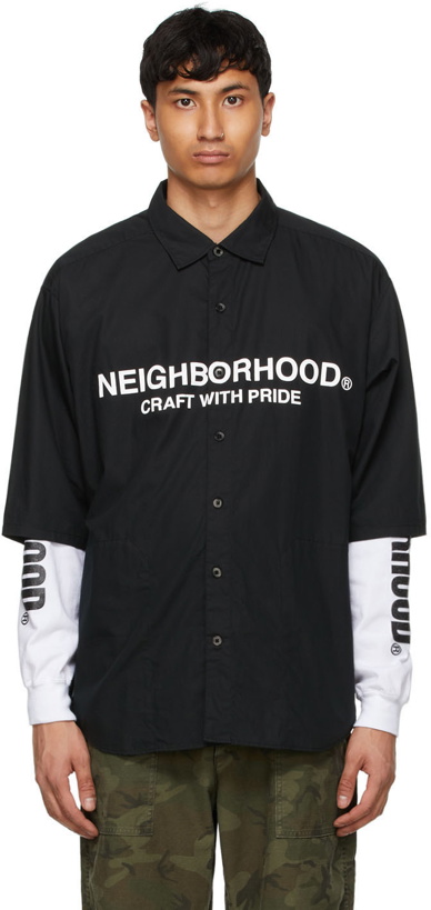 Photo: Neighborhood Black Trad Short Sleeve Shirt