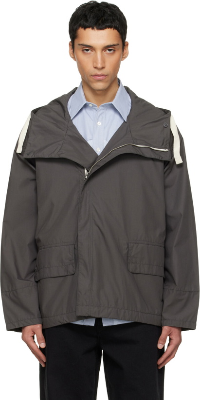 Photo: nanamica Gray Hooded Deck Jacket