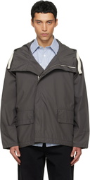 nanamica Gray Hooded Deck Jacket