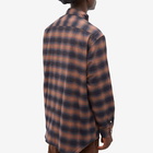 Palmes Men's Shadow Check Brushed Oxford Shirt in Brown