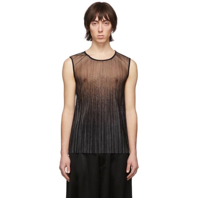 Photo: Palomo Spain Black Transparent Tank Top