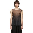 Palomo Spain Black Transparent Tank Top