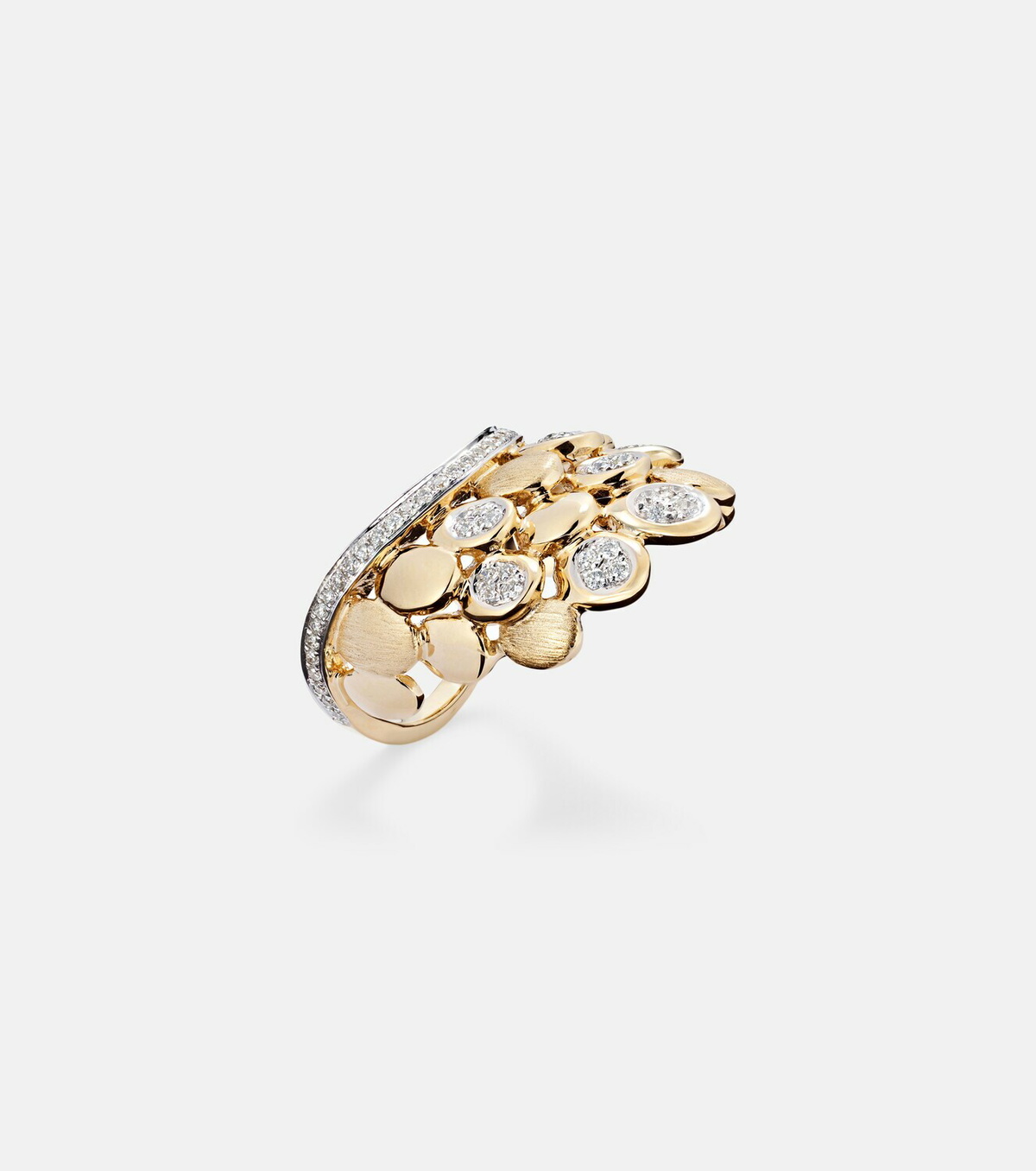 Rainbow K Blossom 14kt gold ring with diamonds