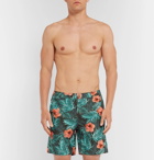 Onia - Calder Long-Length Printed Swim Shorts - Men - Green