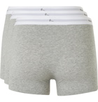 Paul Smith - Three-Pack Mélange Stretch-Cotton Boxer Briefs - Gray