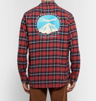 Gucci - Oversized Embroidered Checked Cotton-Flannel Shirt - Men - Red