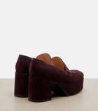 Gianvito Rossi Jenna suede platform penny loafers