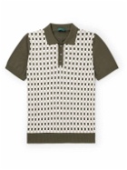 Incotex - Checked Cotton Polo Shirt - Green