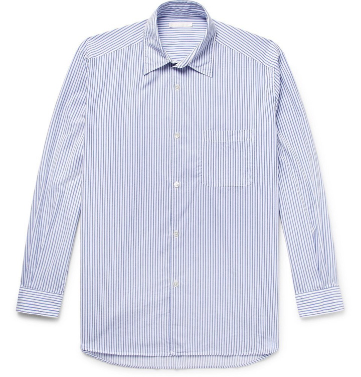 Photo: Our Legacy - Striped Cotton-Twill Shirt - Men - Blue