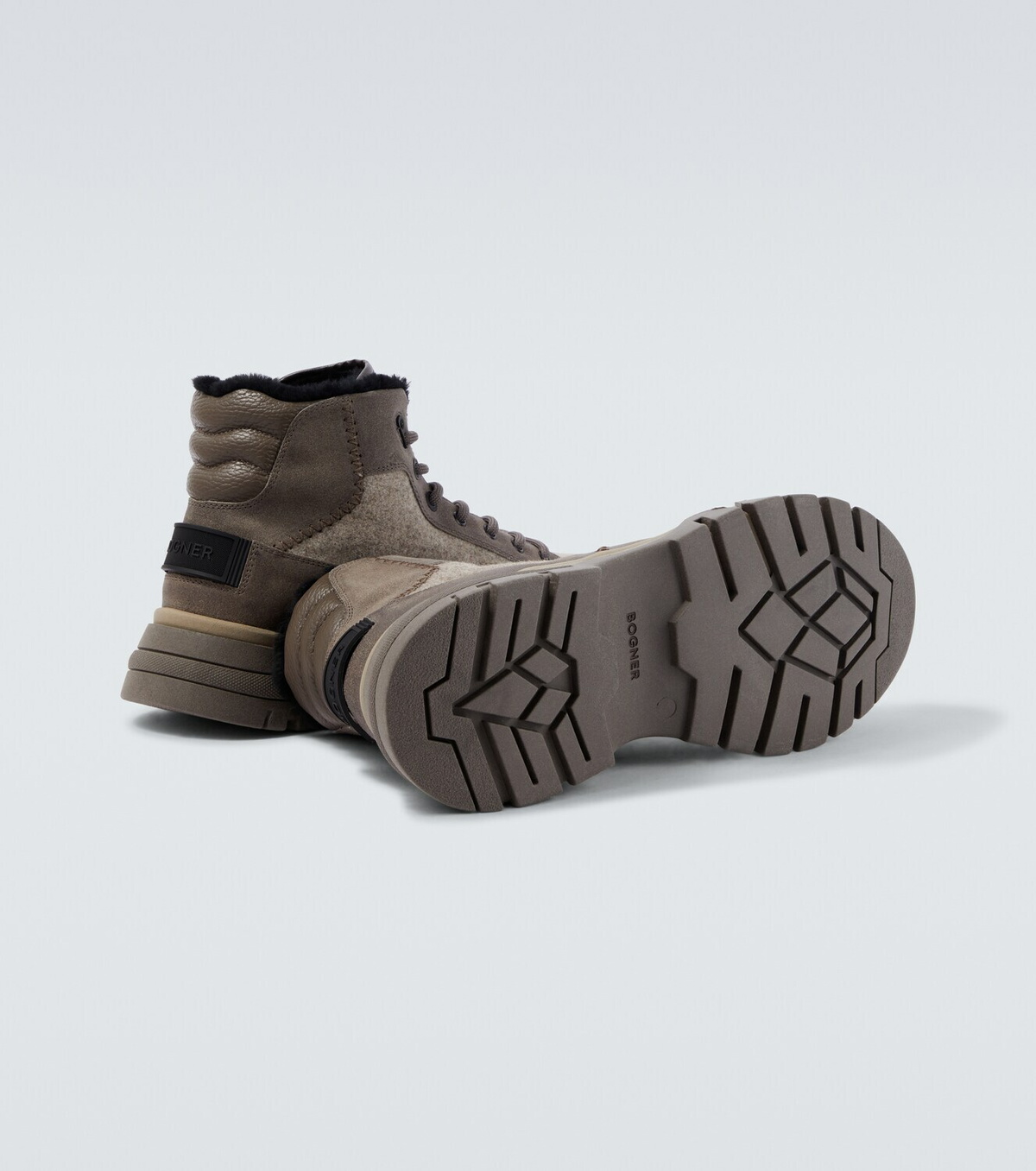 Bogner Copper Mountain shearling-lined leather hiking boots