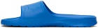 Lacoste Blue Croco 2.0 Synthetic Logo Slides