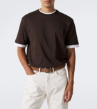 Prada Layered cotton jersey T-shirt