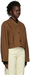 LE17SEPTEMBRE Brown Pleated Short Jacket
