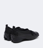 Simone Rocha Bow-detail leather-trimmed slip-on shoes